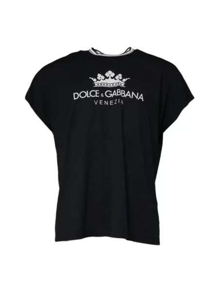 Koszulka Dolce And Gabbana z logo niebieska