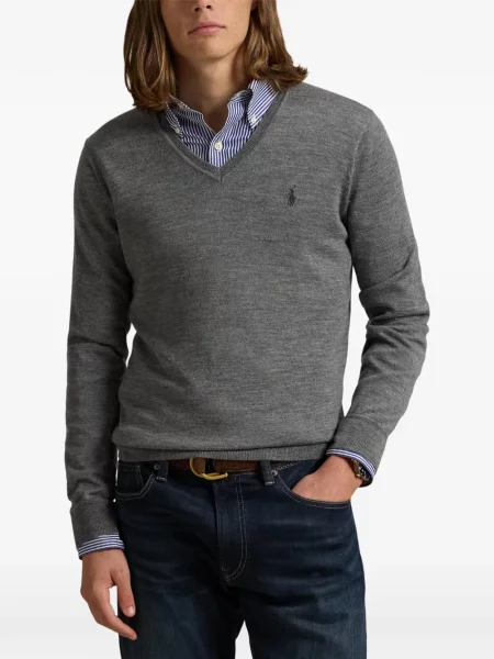 Șosete Polo Ralph Lauren cu model herringbone cu broderie plasă albastru