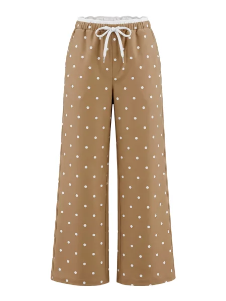 Imily Bela Pantaloni verde alb