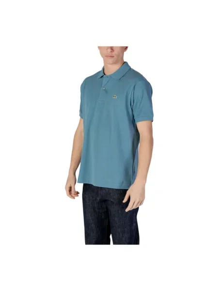 Lacoste koszulka polo Mężczyźni jednolity 4 niebieski