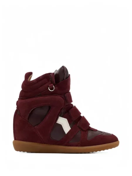 Sneakerși Isabel Marant cu bretele roșu