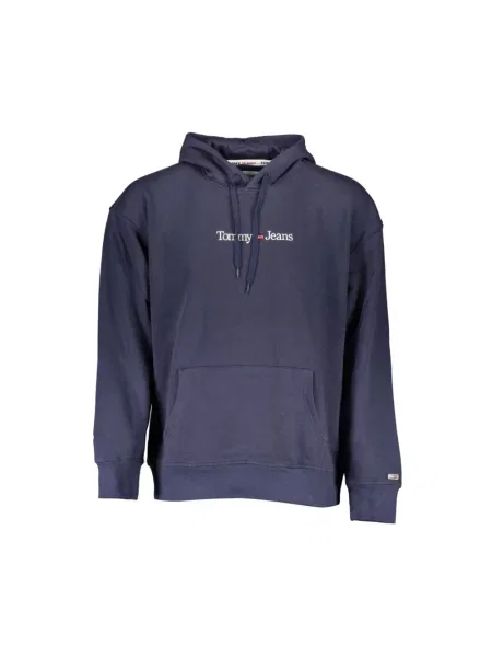 Bluza z kapturem Tommy Hilfiger z kapturem z długim rękawem niebieska