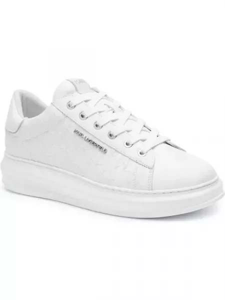 Karl Lagerfeld De piele sneakers KAPRI alb