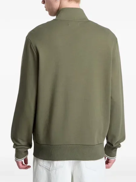 Hanorac cu fermoar Fred Perry cu broderie verde
