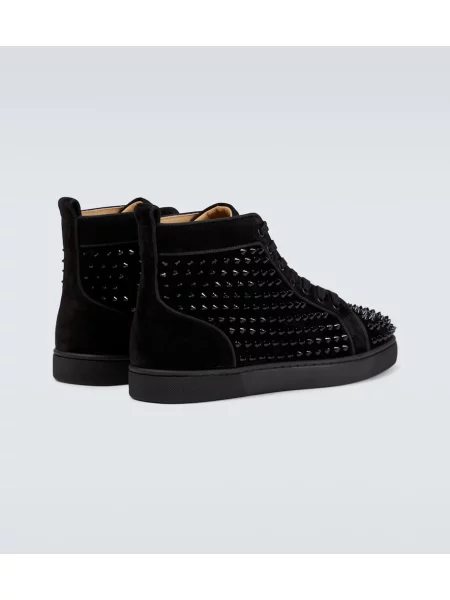 Semišové tenisky Christian Louboutin čierna