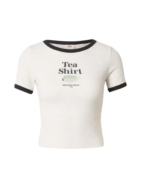LEVI'S ® Tricou HAYES gri amestecat / verde deschis / negru / lână alb