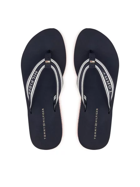 TOMMY HILFIGER Japanke morsko plava bijela