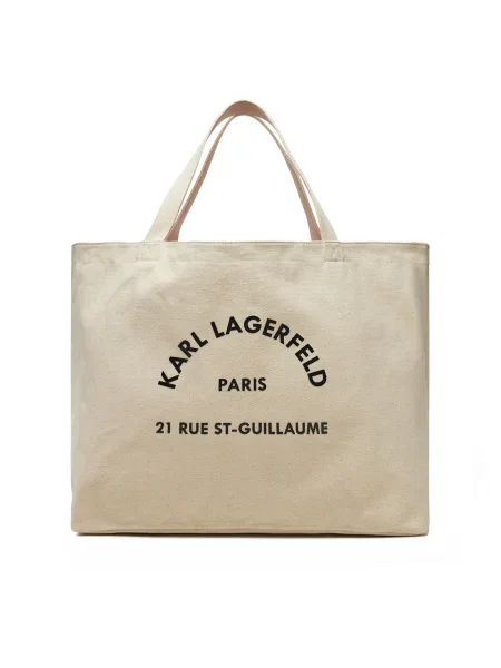 KARL LAGERFELD Дамска чанта бежов