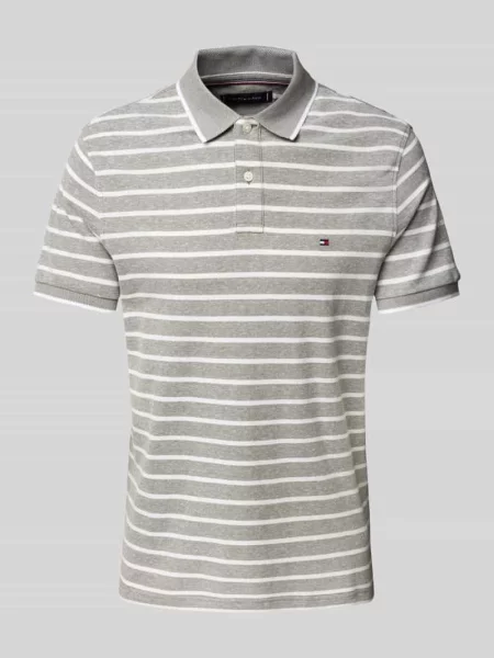 Koszulka polo o kroju regular fit z mieszanki bawełny i lnu Tommy Hilfiger khaki