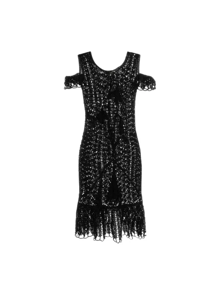 Sukienka mini Jw Anderson z odkrytymi ramionami czarna