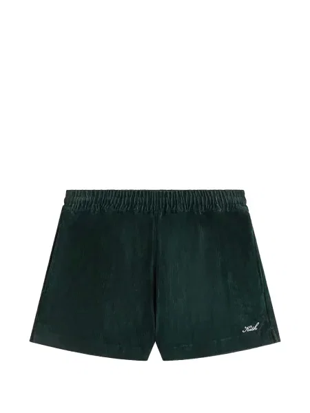 Krótkie szorty Kith z autografem zielone