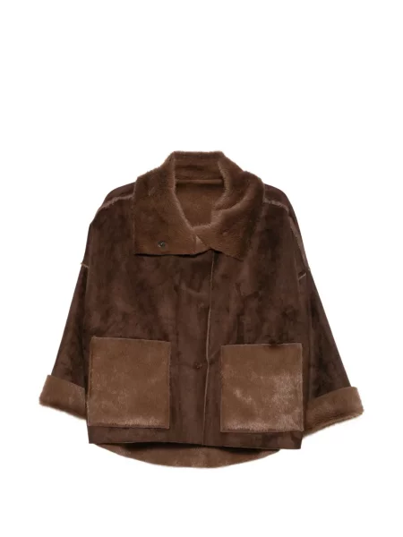 Haină din piele de oaie Collection Privée? din piele de oaie maro