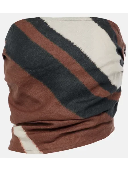 Lniany top Faithfull brązowy