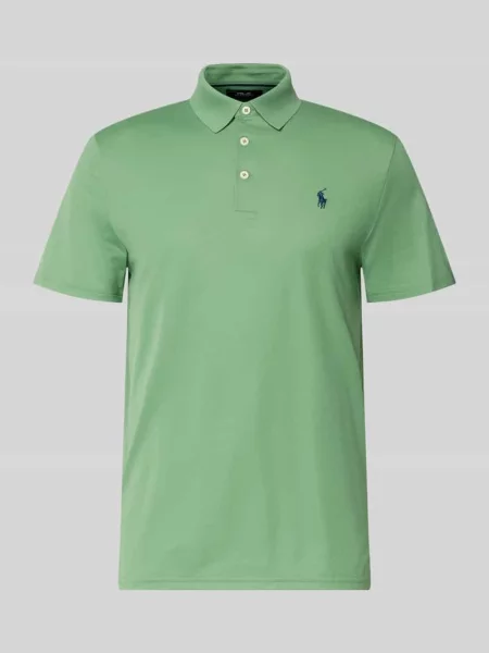 Koszulka polo o kroju regular fit z mieszanki bawełny model TOUR PIQUE' Polo Ralph Lauren zielona