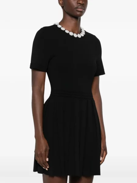 Rochie mini Sandro cu perle negru