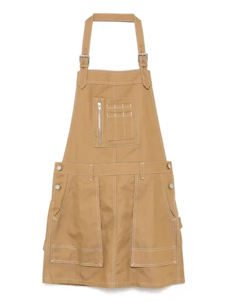 Sukienka bez rękawów Juun.j bez rękawów garniturowa brązowa