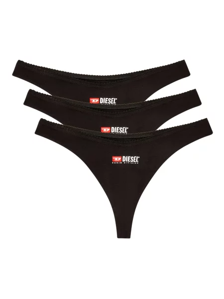 DIESEL Tanga roșu cranberry / negru alb