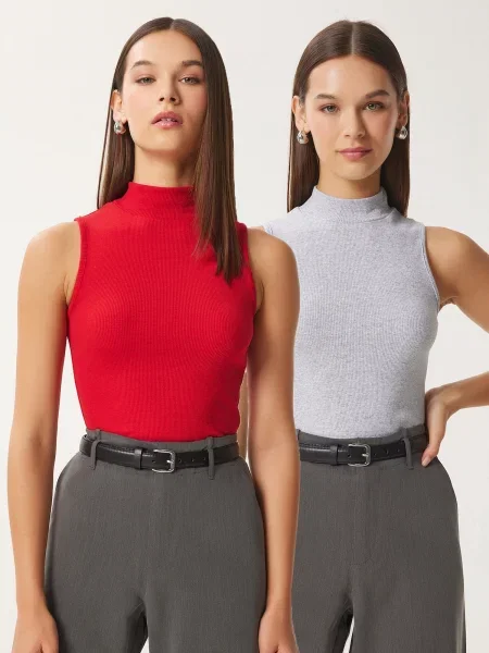 Happiness İstanbul Top amestecat / roșu gri