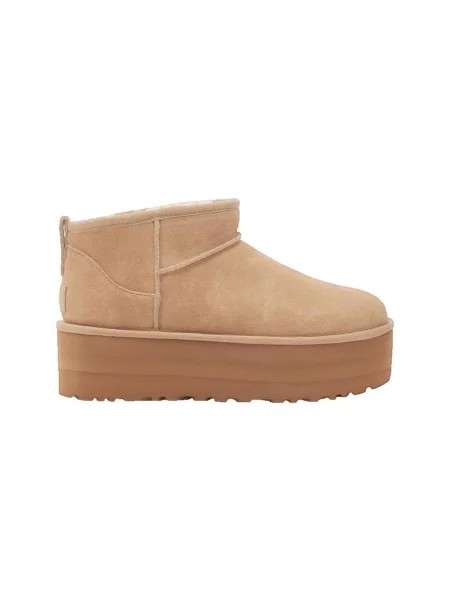 Cizme de zăpadă Ugg Classic Ultra Mini Platform bej