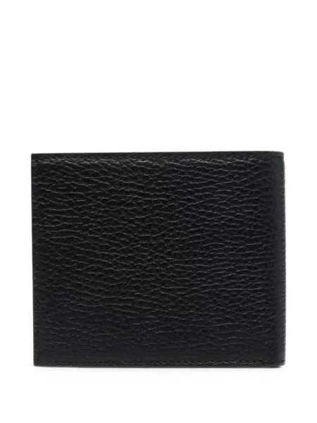 Kožená peněženka Emporio Armani s autogramem černá