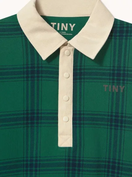 Детское поло Tinycottons зеленое