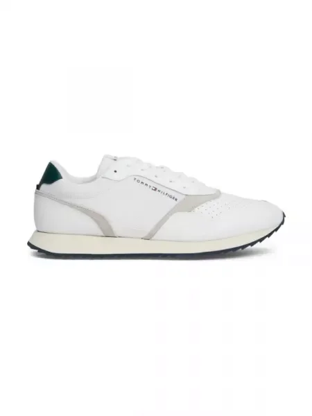 Tommy Hilfiger De piele sneakers Runner Evo Seasonal alb