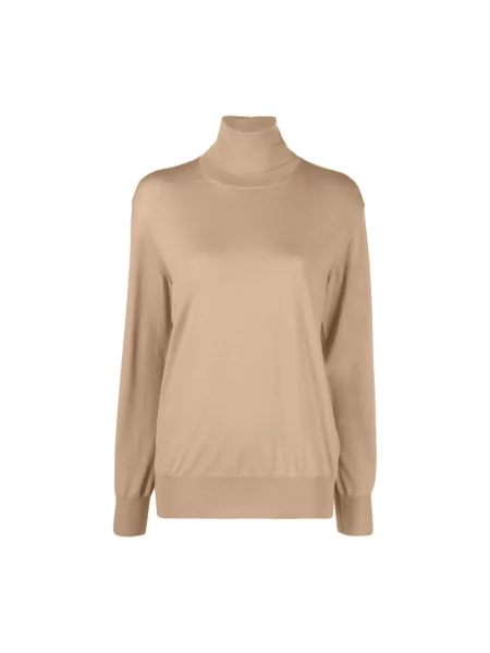 Sweter Jil Sander wełniany elegancki beżowy