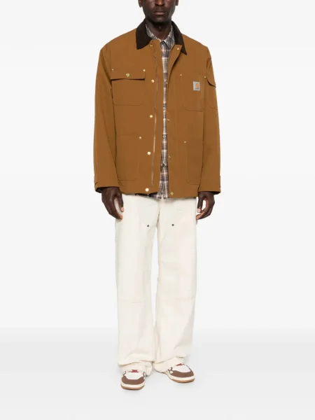 Gulerat geacă Carhartt Wip de catifea cord maro