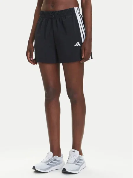 Pruhované šortky Adidas čierna