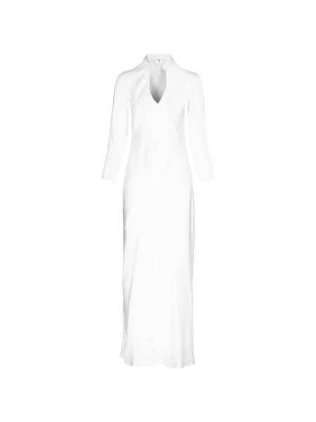 Gulerat rochie maxi Tessitura Body Couture alb