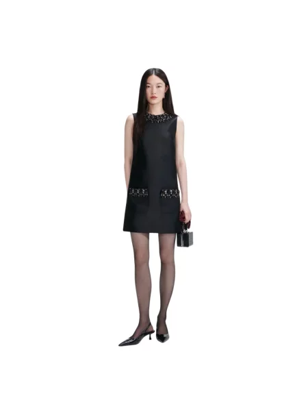 Mała mały sukienka mini Self-portrait garniturowa czarna