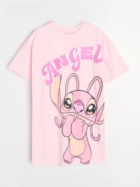 Ночная рубашка Sinsay с принтом розовая