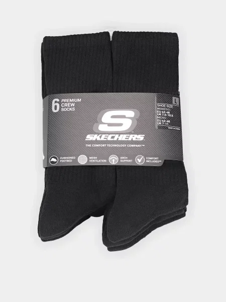 Skechers Набір шкарпеток Поліестер/бавовна чорний