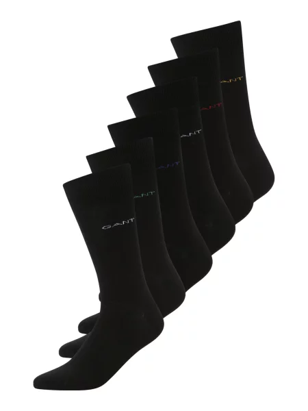 GANT Șosete verde / roșu alb negru