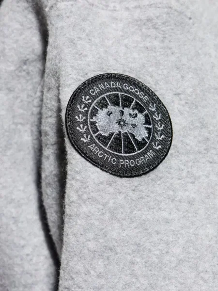 Geacă Canada Goose de lână cu glugă gri
