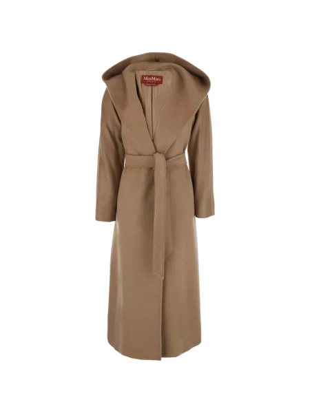 Cu centură palton Max Mara cu glugă