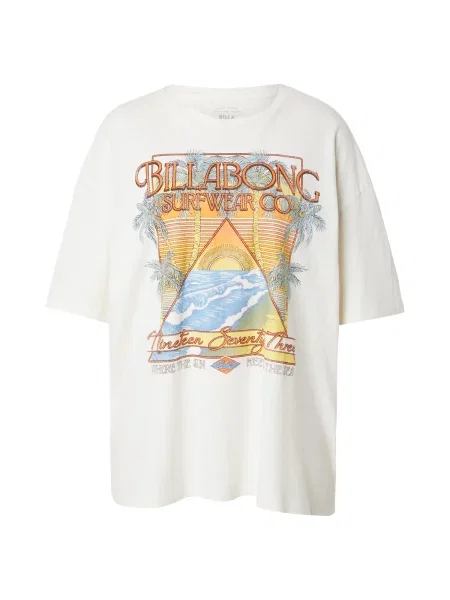BILLABONG Tričko Sun Meets Sea světlemodrá / šedá / tmavě oranžová bílá