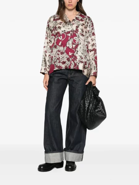 Cămașă Antonio Marras de mătase cu model floral cu imagine