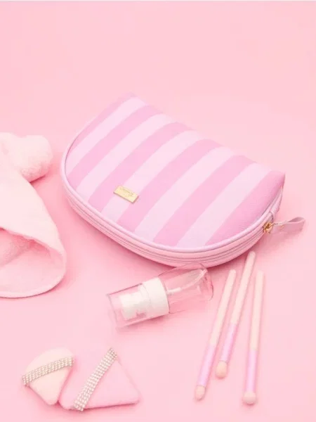 Дорожня косметичка пастельний рожевий