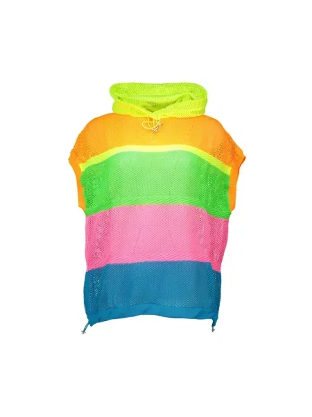 Sweter Love Moschino z krótkim rękawem elegancki pomarańczowy