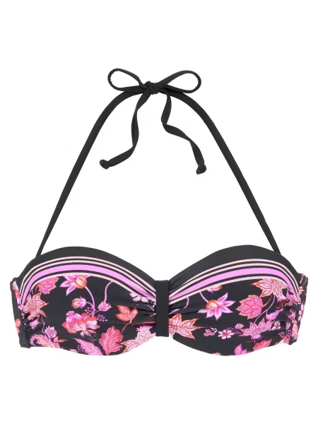 LASCANA Bikini zgornji del nočno / roza modra