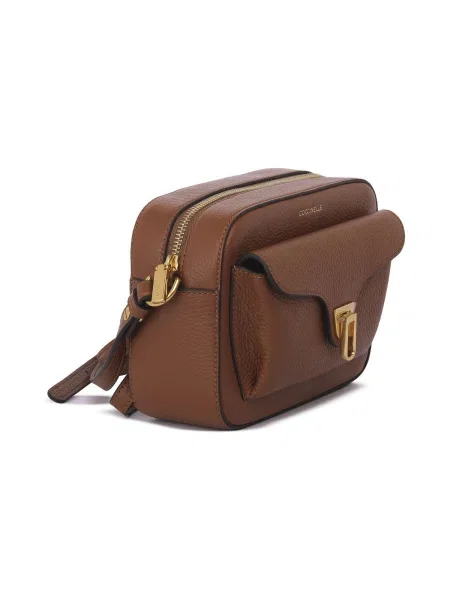 Geanta crossbody Coccinelle din piele maro
