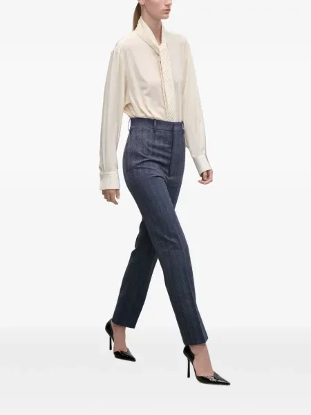 Pantaloni Victoria Beckham albastru