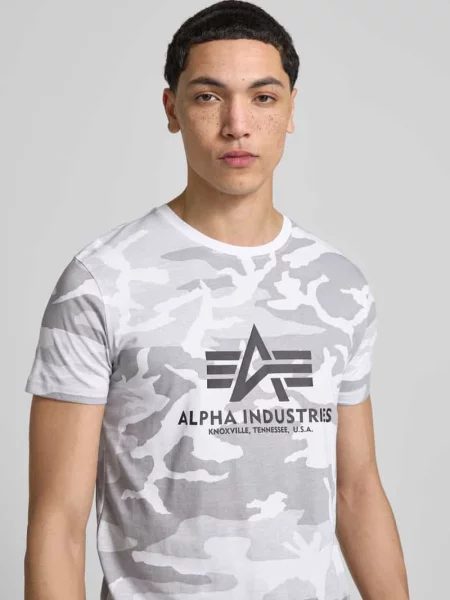 T-shirt z nadrukiem z logo Alpha Industries biała