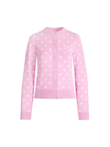 Kardigan Patou w grochy różowy
