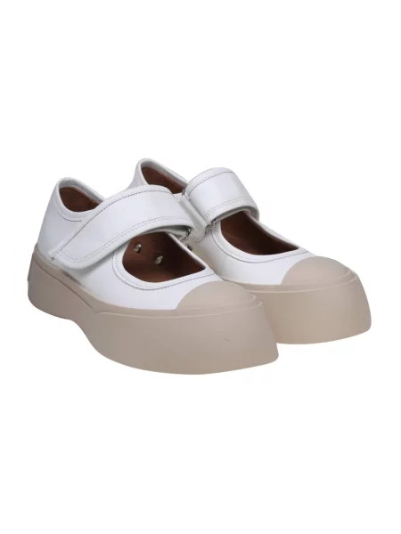 Sneakersy Marni skórzane na ramiączkach białe
