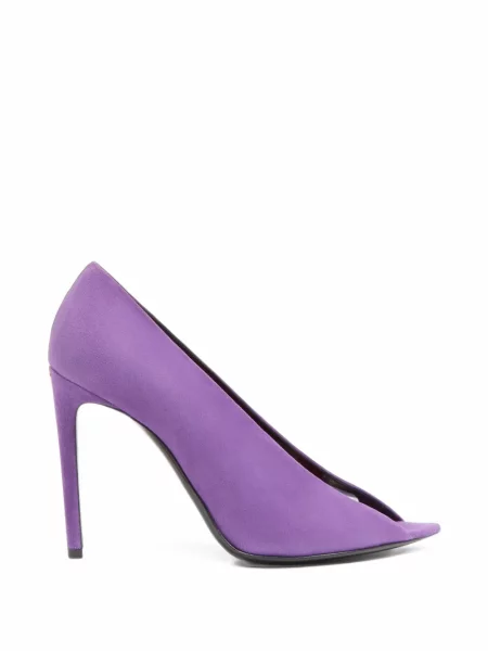 Pantofi cu toc Valentino Garavani din piele de căprioară violet