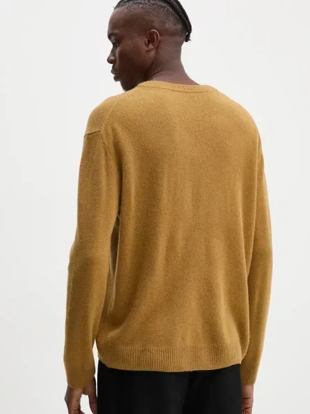 A.P.C. sweter wełniany pull dany żółty