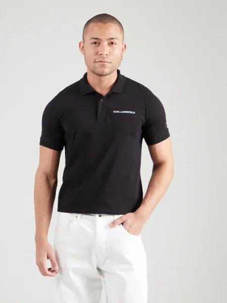 Polo majica KARL LAGERFELD bela