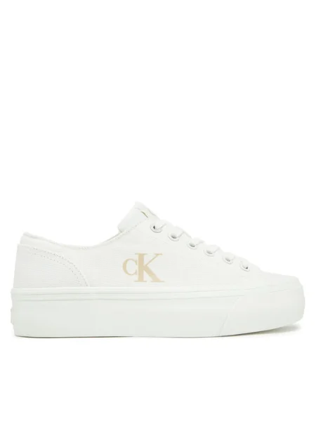 Calvin Klein Jeans Teniși Vulc Flatform Low Cv Mg alb